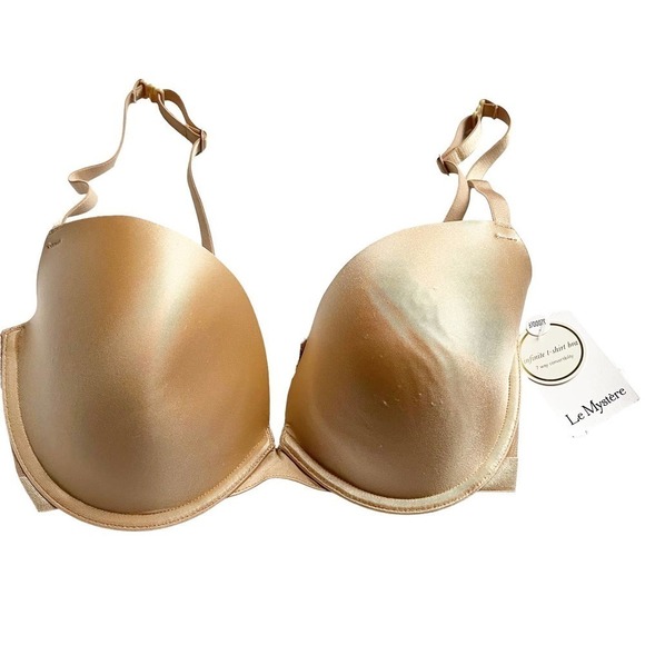 Le Mystere Infinite Underwire Convertible T-Shirt Bra Underwires Tan 32DDD NWT - Picture 2 of 11